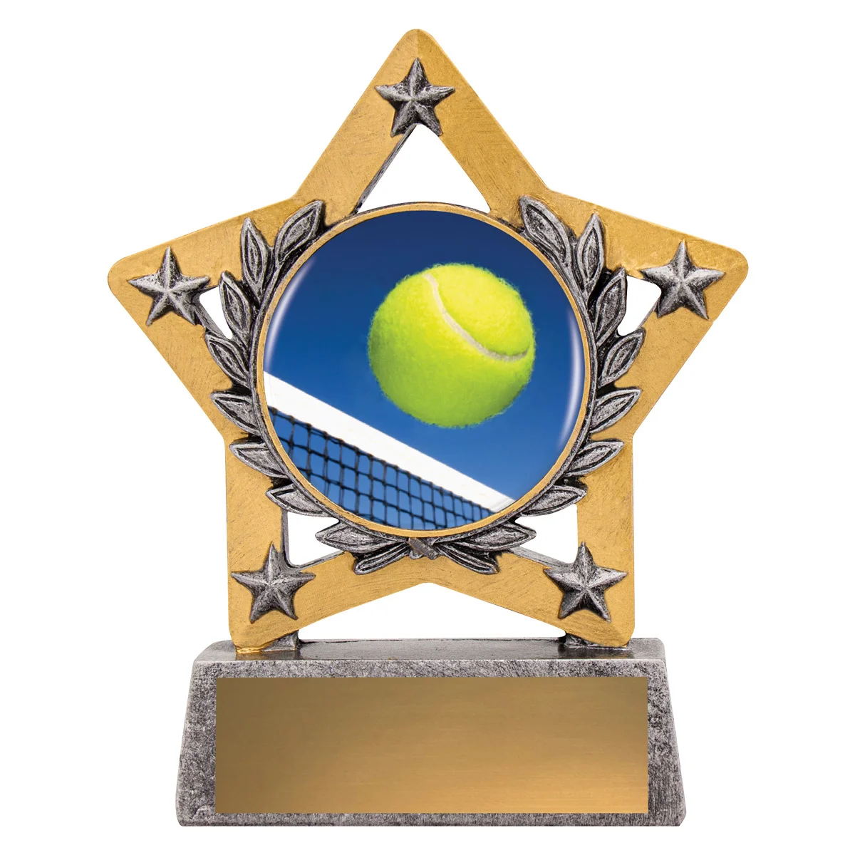 msc181-silver Silver mini star colour - tennis with resin construction