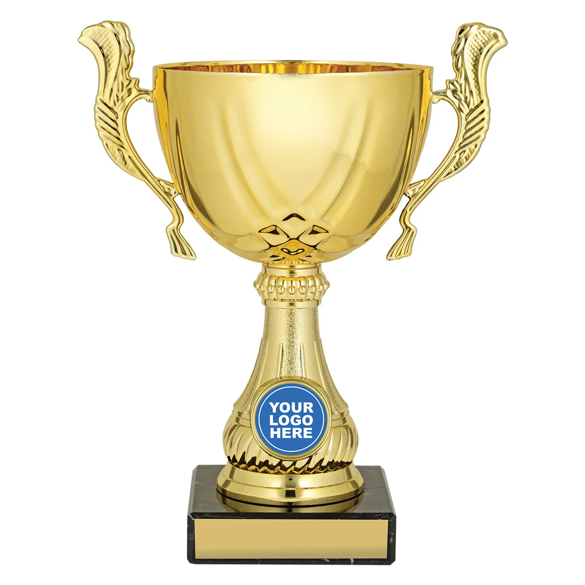 cup190b-gold Gold modena cup with plastic / metal / marble construction