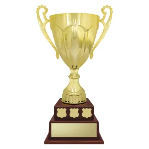 Walnut monument cup perpetual with metal / plastic / timber construction
