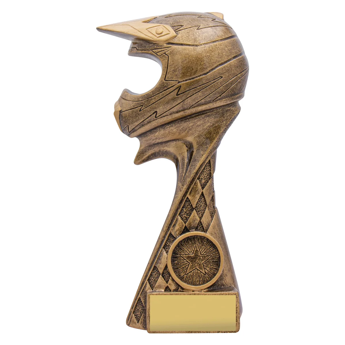 Gold motocross pinnacle with resin construction