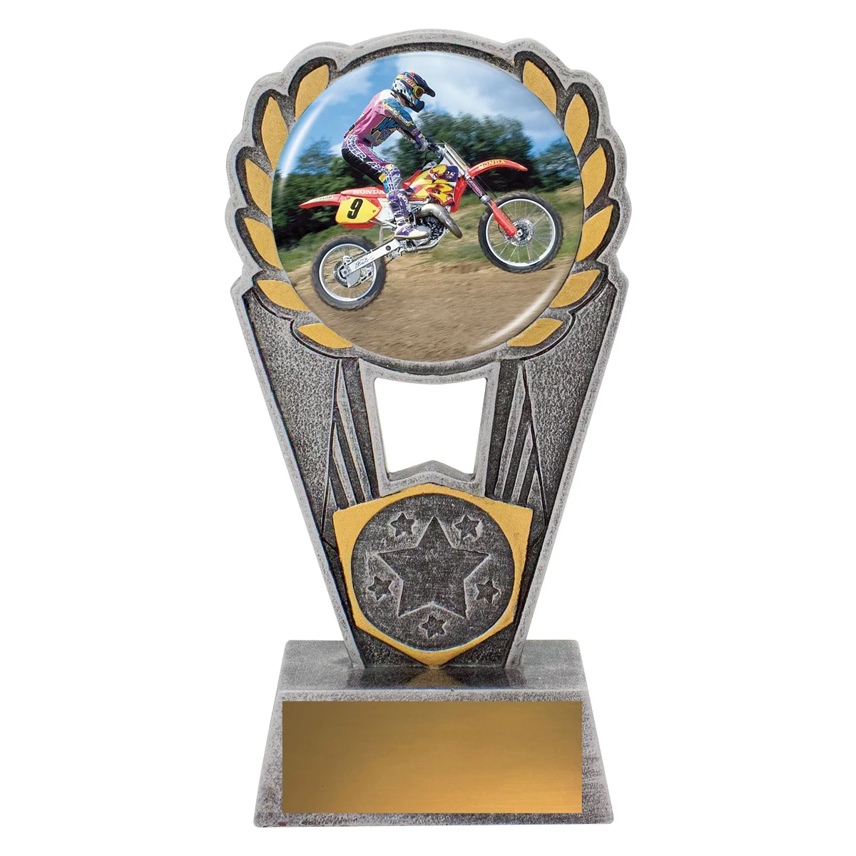psk117a-silver Silver motocross polaris - colour with resin construction