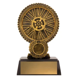 Gold motocross wheel with resin construction