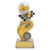 ur84a-silver Silver motorsport flame with resin construction