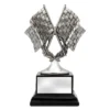 a1077a-silver Silver motorsport silver flags with resin construction