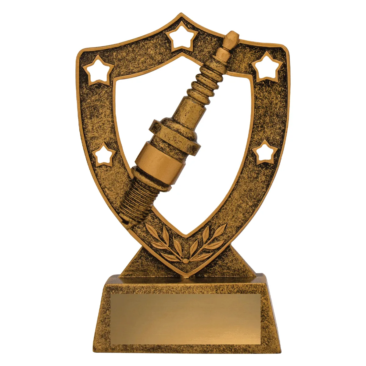 13585-gold Gold motorsport spark shield with resin construction