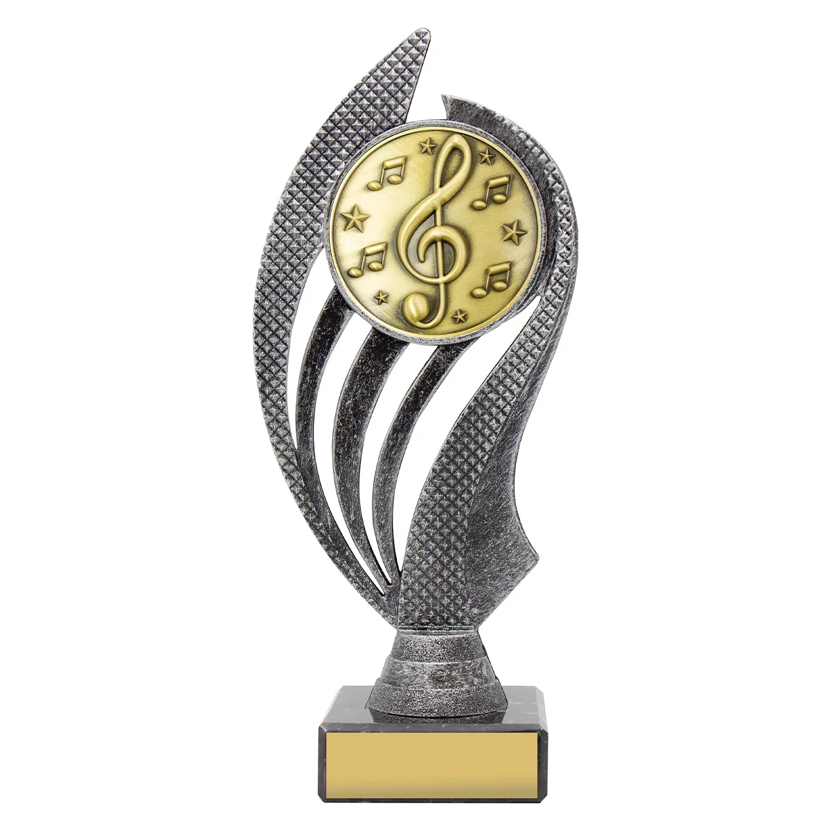 -gold Silver / gold music husky with plastic / metal / marble construction