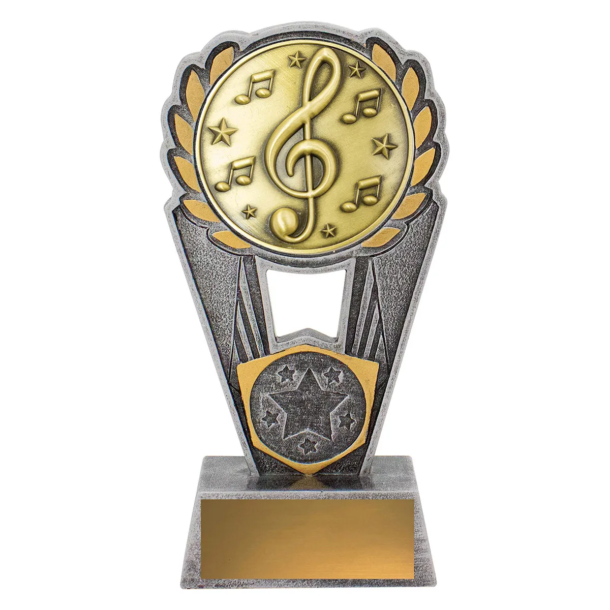 -gold Silver / gold music polaris with resin / metal construction