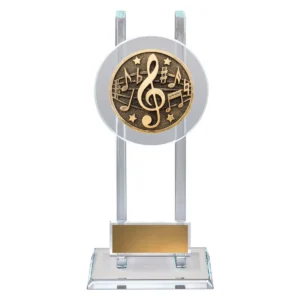 Gold music spartan glass with glass construction