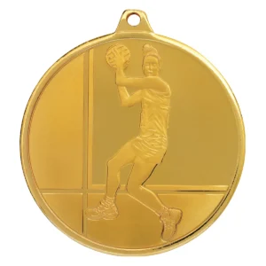 Gold netball glacier frosted with metal construction
