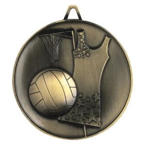 Gold netball heavyweight with metal construction