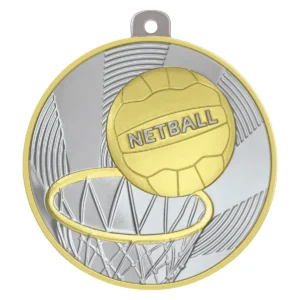 Silver / gold netball lumina with metal construction