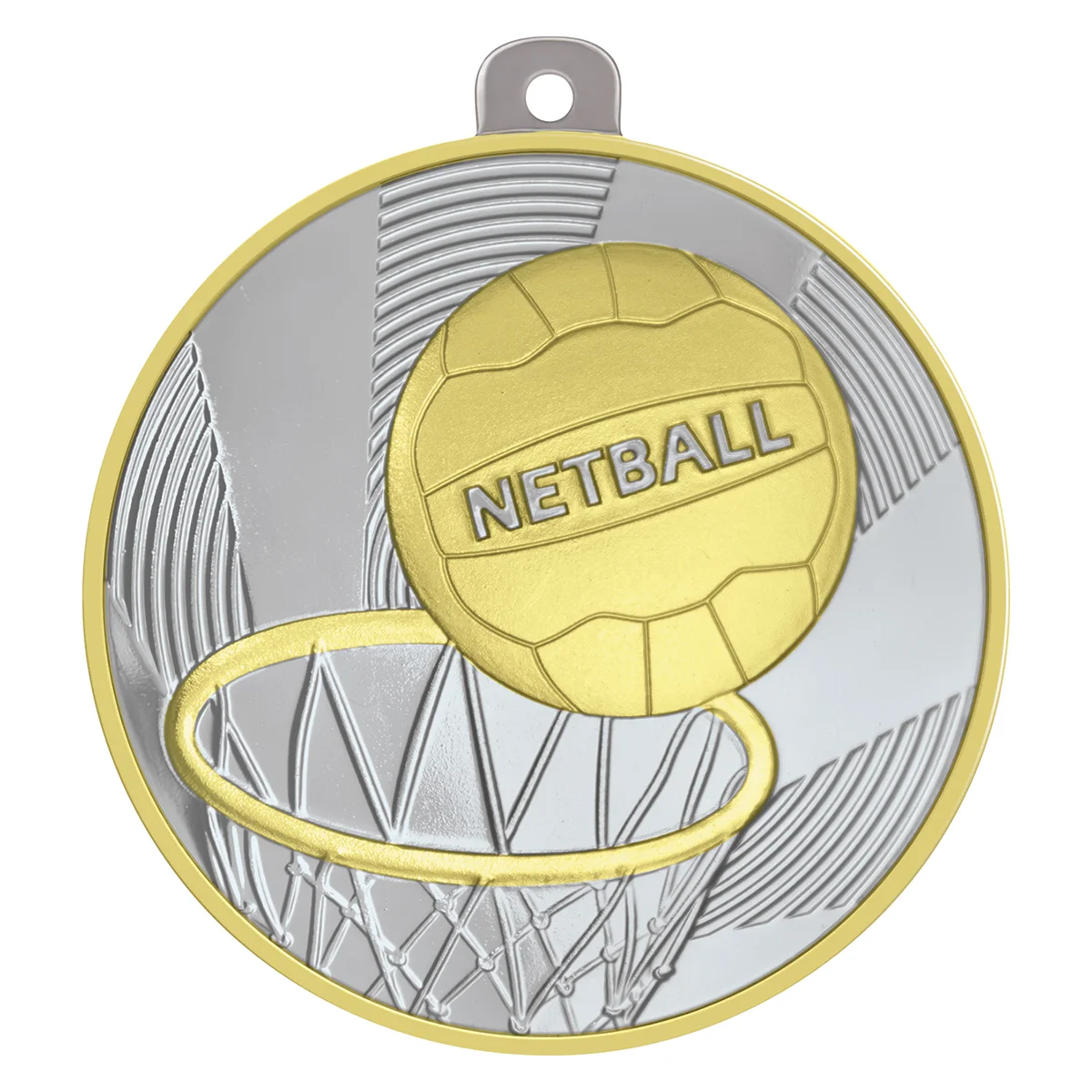 Silver / gold netball lumina with metal construction