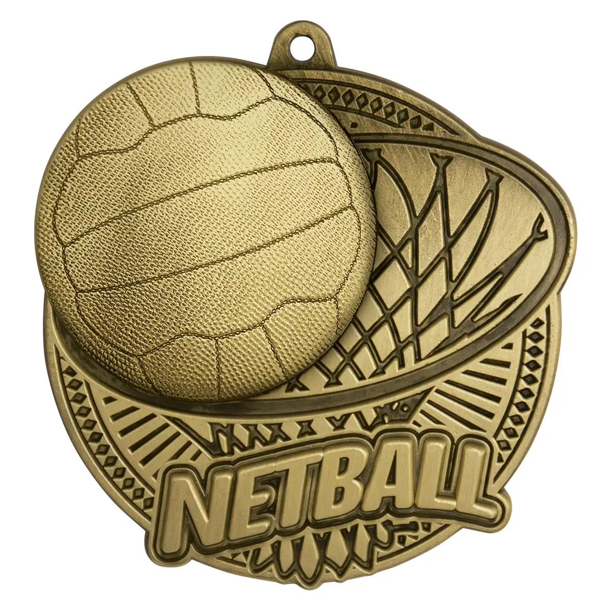 mp811g-gold Gold netball tempo with metal construction