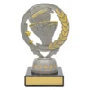 n524a-silver Silver netball torch with plastic / marble construction