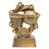 33137a-gold Gold netball tracer with resin construction