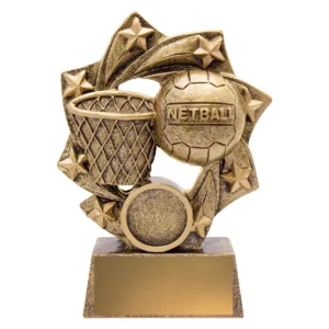 Gold netball tracer with resin construction
