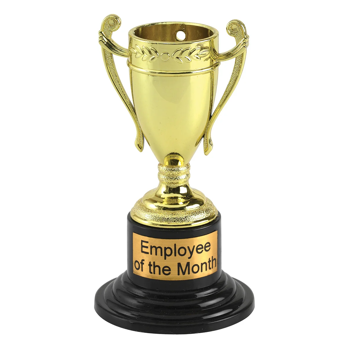 Gold novelty mini cup with plastic construction
