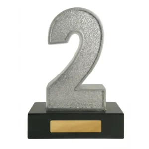 Silver achievement position - no 1, 2, 3 with resin construction