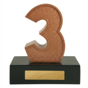 Bronze achievement position - no 1, 2, 3 with resin construction