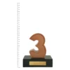 number 3 trophy next to ruler