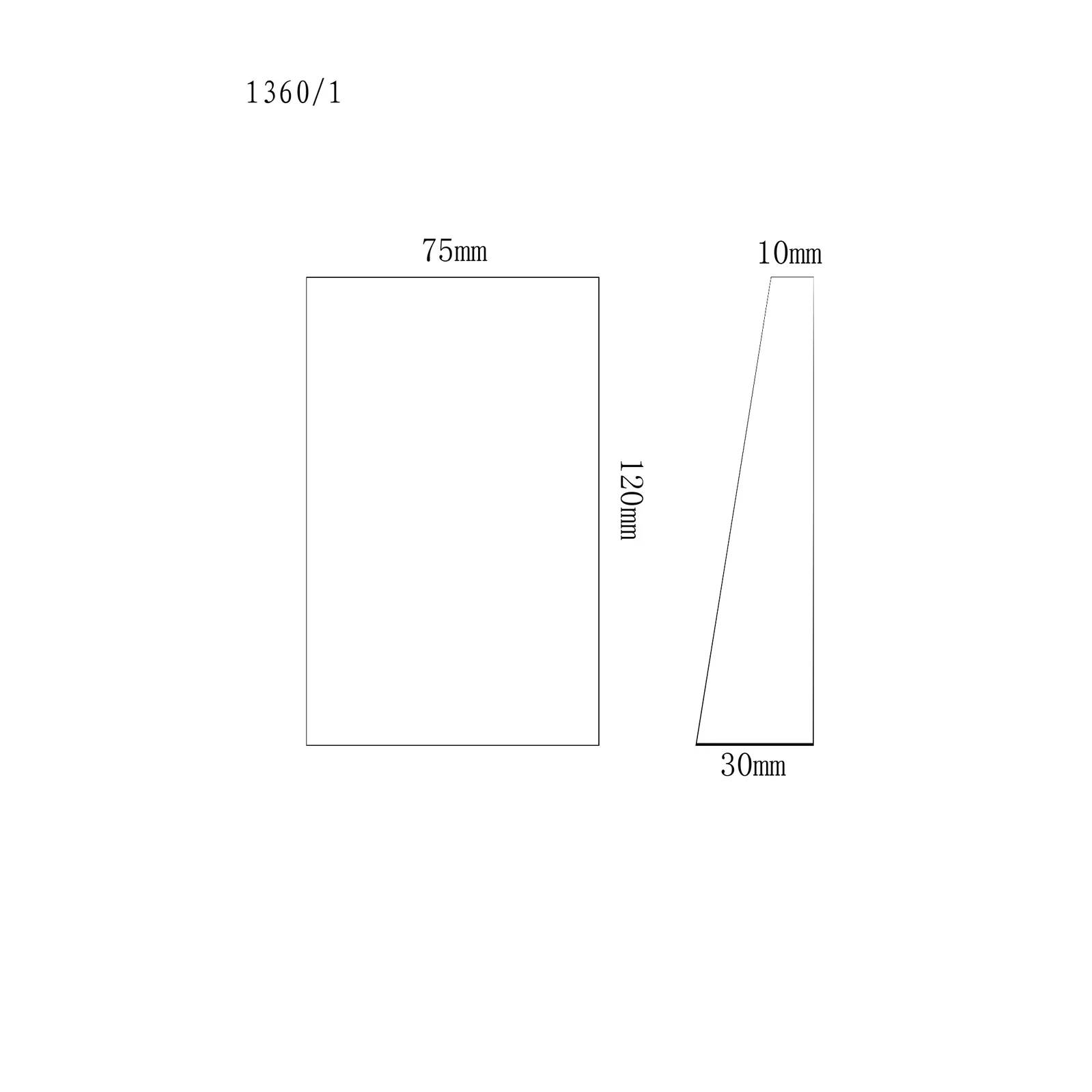 Clear optical crystal - wedge with crystal construction