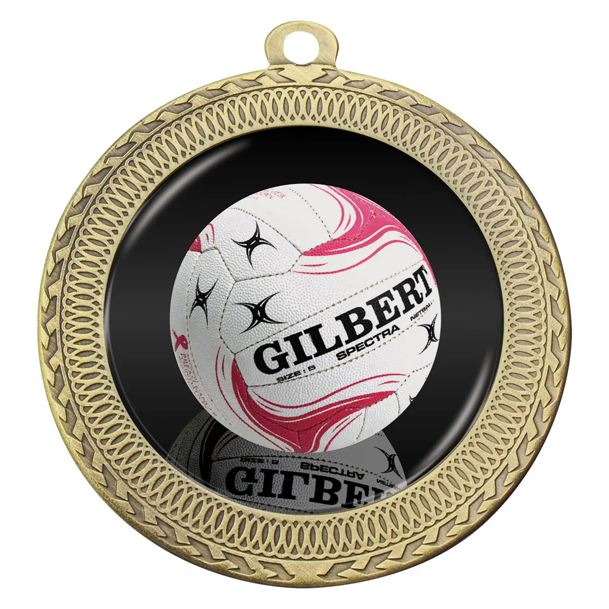 mvn911g-gold Gold ovation - netball with metal construction