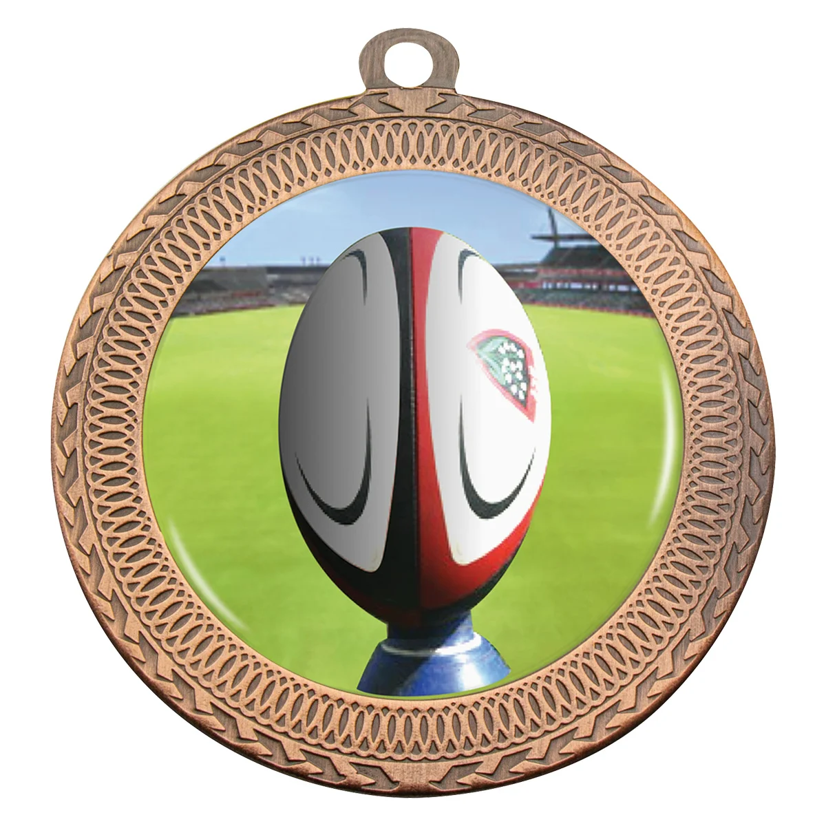 Bronze ovation - rugby with metal construction