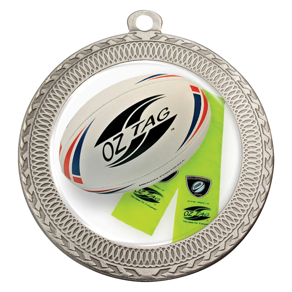 Silver ovation - tag with metal construction