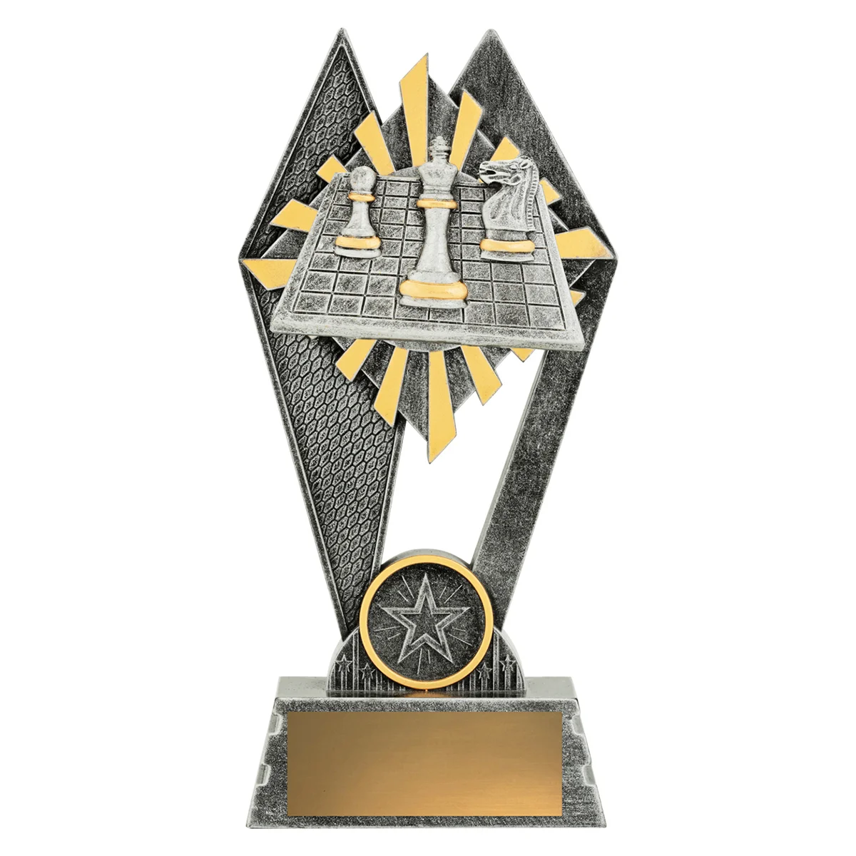 p278a-silver Silver peak - chess with resin construction