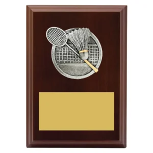 Walnut peak plaque badminton with timber construction