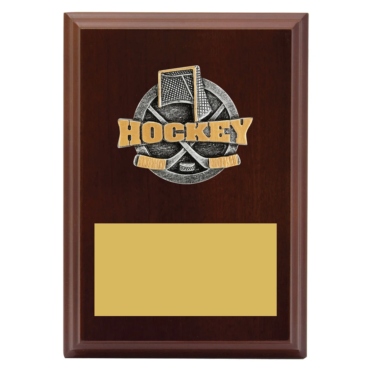 Walnut peak plaque ice hockey with timber construction
