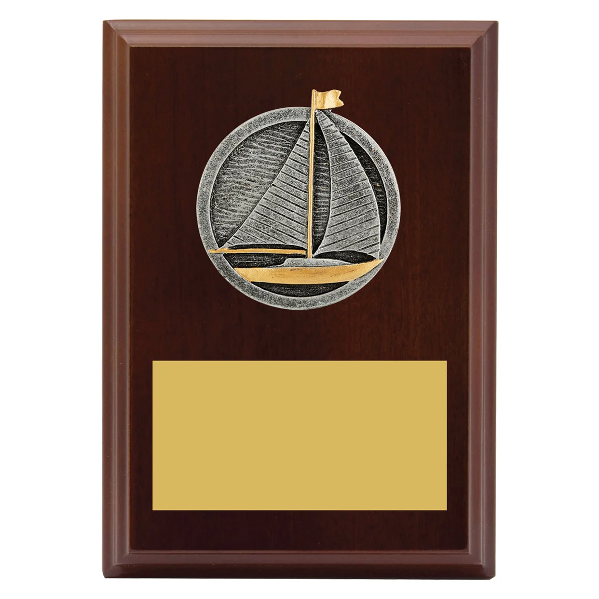 lpf496a-walnut Walnut peak plaque sailing with timber construction