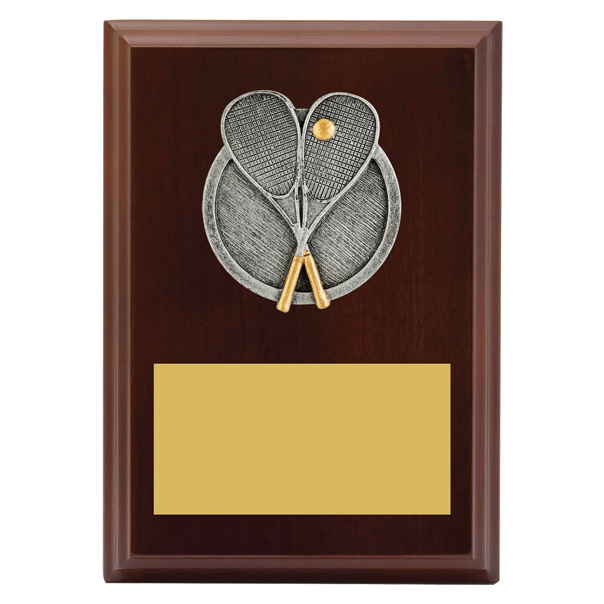 lpf486a-walnut Walnut peak plaque squash with timber construction