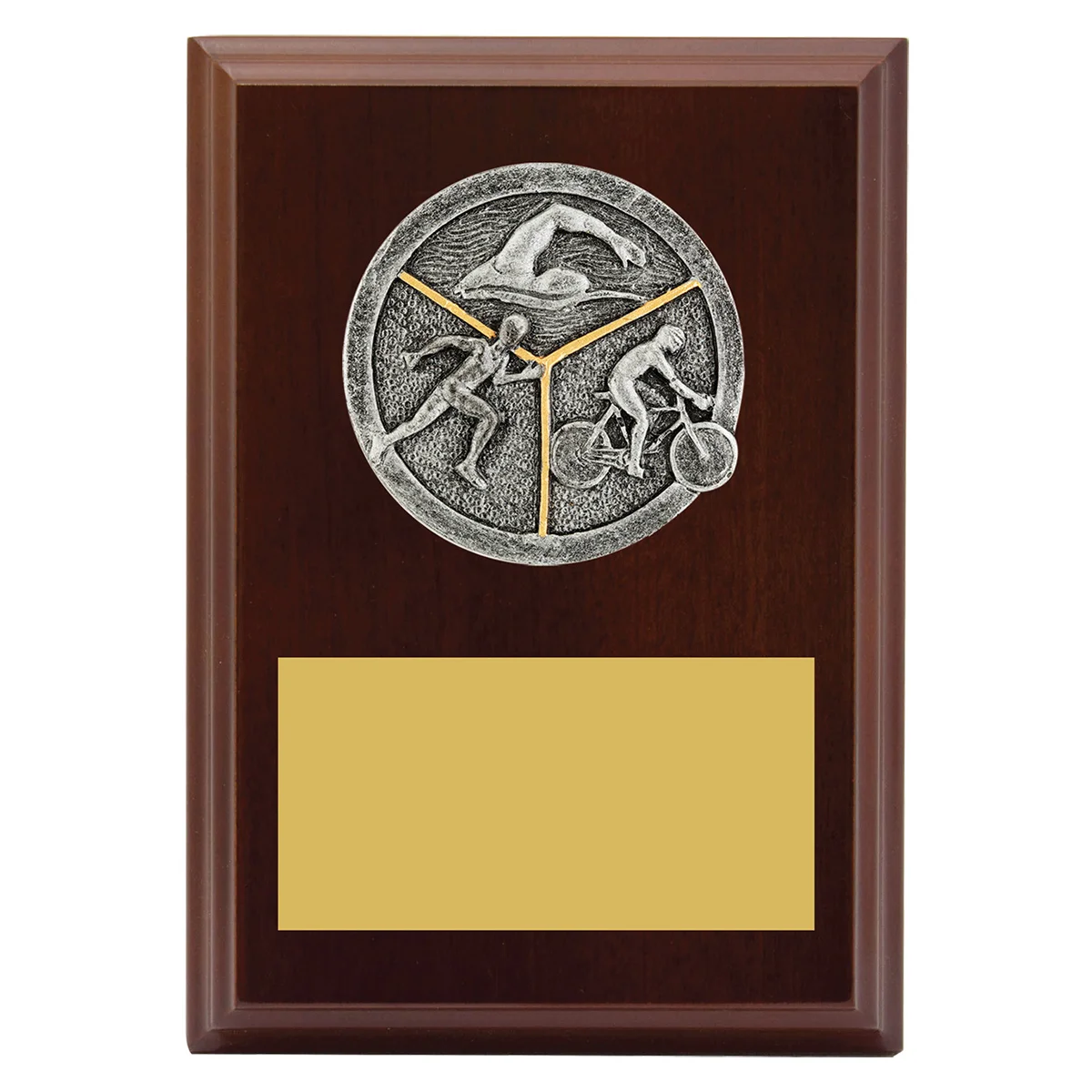 lpf417a-walnut Walnut peak plaque triathlon with timber construction
