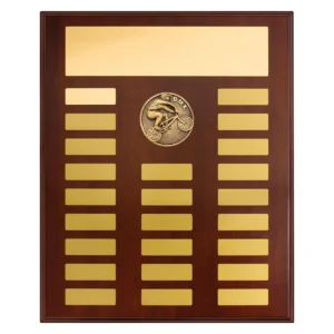 Gold perpetual plaque - bmx with timber construction
