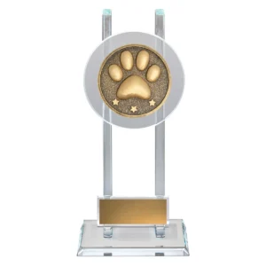 Gold pet spartan glass with glass construction