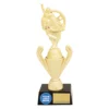 x587a-gold Gold podium go kart with plastic construction