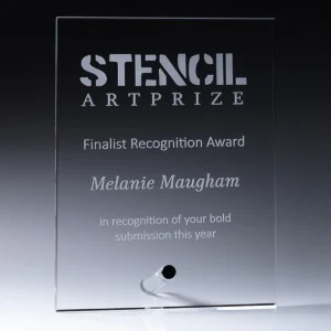 Precision plaque with acrylic construction
