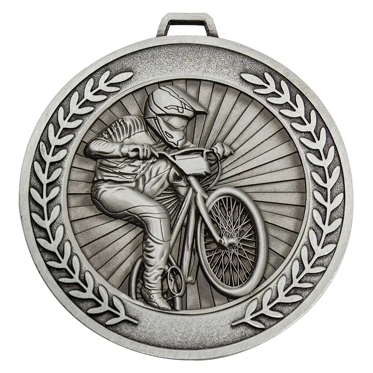 mmj508s-silver Silver prestige medal bmx with metal construction