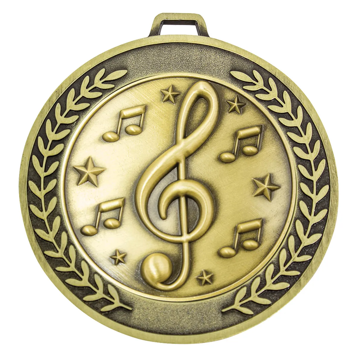 mmj521g-gold Gold prestige medal music with metal construction