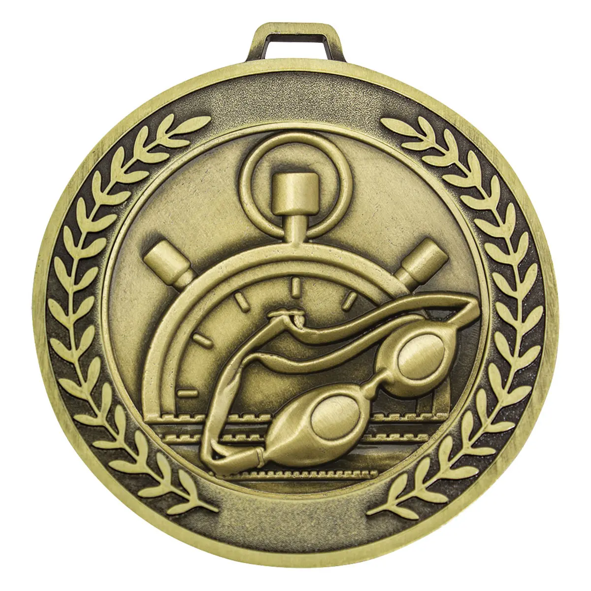 mmj502g-gold Gold prestige medal swim with metal construction