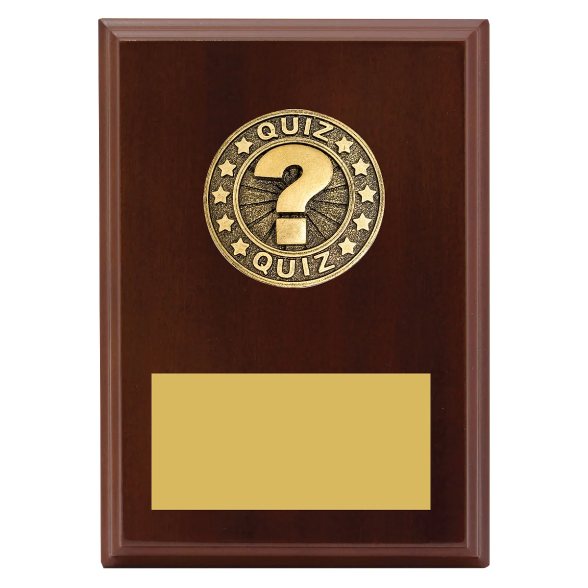 lpf504-walnut Walnut quiz award plaque with timber construction