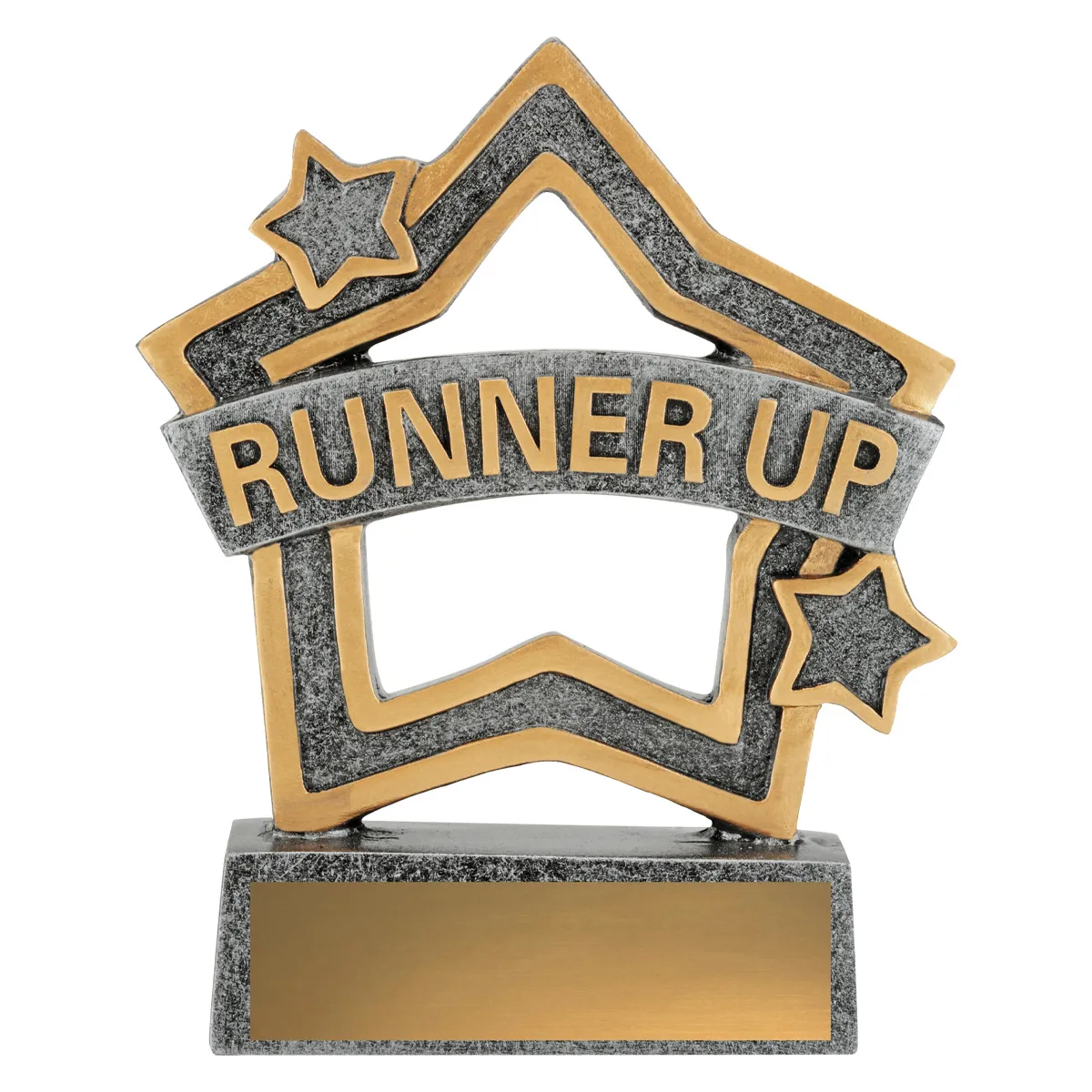 12802-silver Silver rally mini star - runner up with resin construction