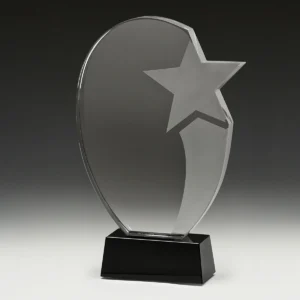 Recognition star with crystal construction