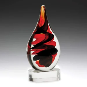 Red red & black with glass construction