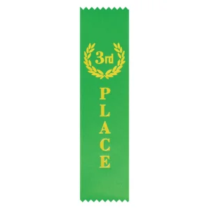 Green ribbon - 3rd place with ribbon construction