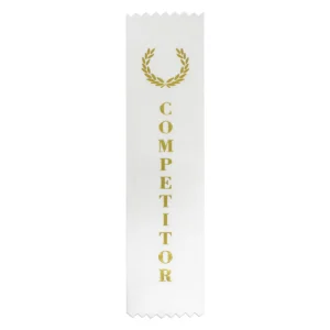 White ribbon - competitor with ribbon construction