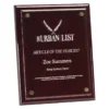 qar6-rosewood Rosewood rosewood premium floating plaque with acrylic / timber construction