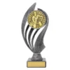Silver / gold rugby league / union husky with plastic / metal / marble construction