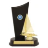 x565a-black Black sail timber crest with plastic / timber construction